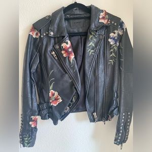 BlankNYC Faux Leather Embroidered Jacket With Studs